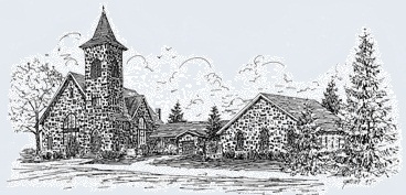 lithograph with blue background
